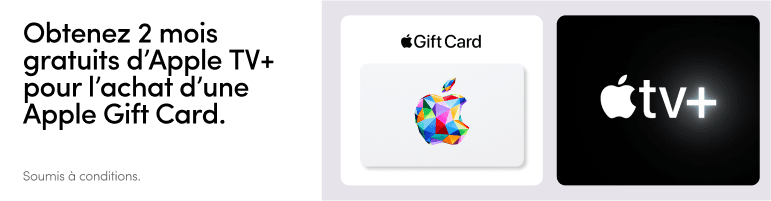 Avec ce code promo , obtenez 10 € de crédit offert pour l'achat de  100 € de carte Apple